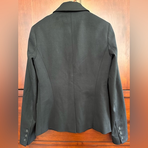 386. Ladies Theory Vintage Black Wool Blend Gabe B Suit Jacket - Picture 3 of 8